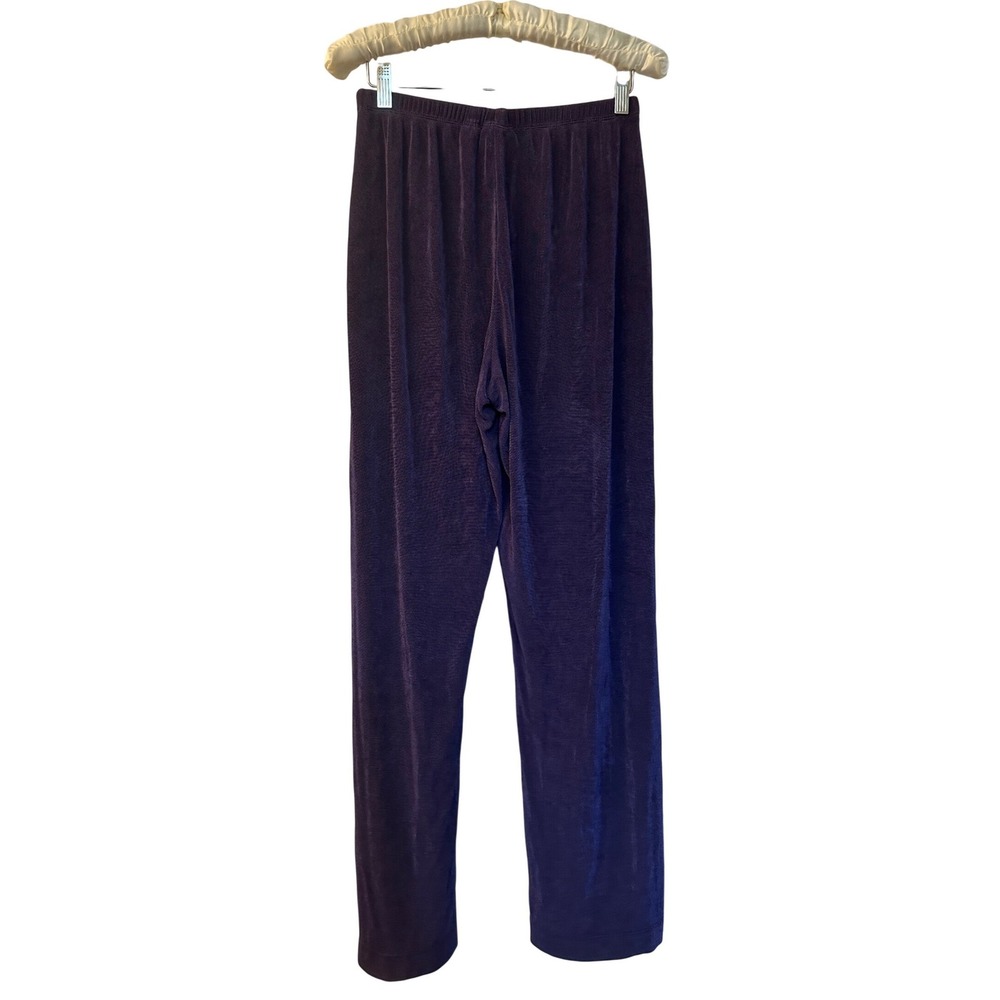Chicos Travelers Purple 2 Piece Set Tunic Pants Women M Petite Travel Resortwear - Picture 4 of 13